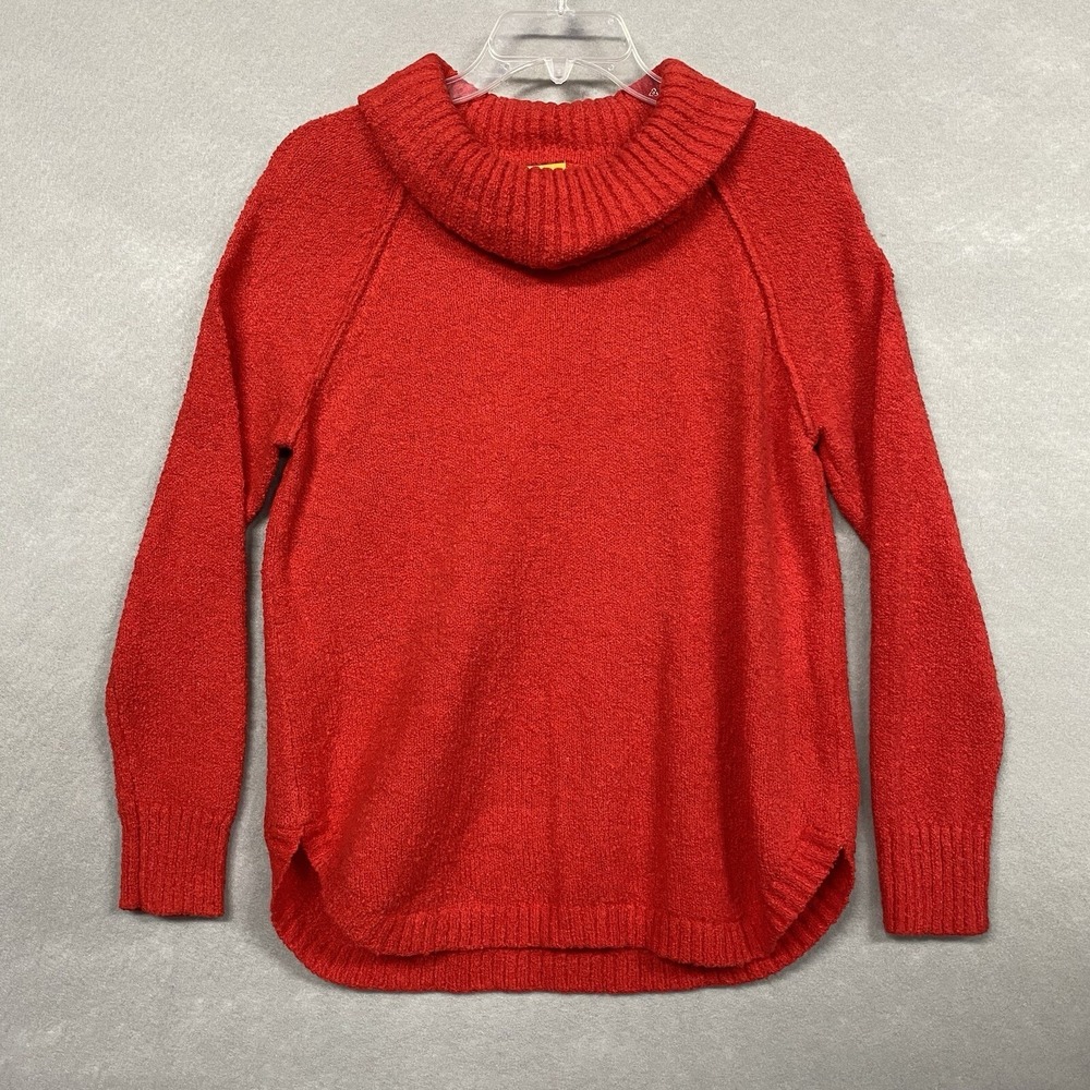Ruby Rd Women PS Sweater Red Cowl Neck Raglan Long Sleeve Pullover Petite Small